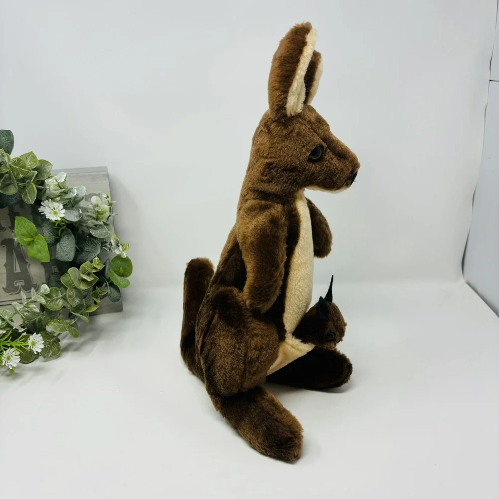 Vintage Rare Sample Kangaroo Mom & Baby Kelly Toy Plush 12